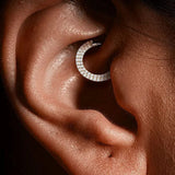 G23 Titanium CZ Zircon Paved Ear Cartilage Earring