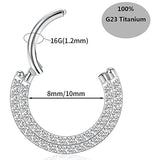 G23 Titanium CZ Zircon Ear Cartilage Earring