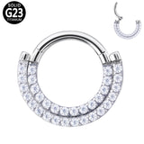 G23 Titanium CZ Zircon Ear Cartilage Earring