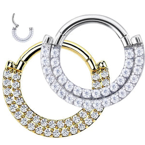 G23 Titanium CZ Zircon Ear Cartilage Earring