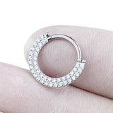 G23 Titanium CZ Zircon Ear Cartilage Earring