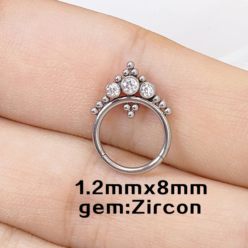 G23 Titanium F316 Nose Piercing Ring Nariz Piercing
