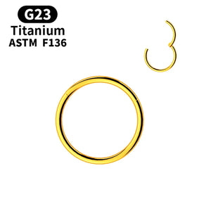 G23 Titanium Small Circle Nose Ring Ear Clip Lip Tragus Cartilage Piercing