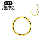 G23 Titanium Small Circle Nose Ring Ear Clip Lip Tragus Cartilage Piercing