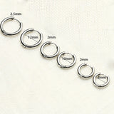 G23 Titanium Hoop Earrings 8-12mm Dangle Lightweight Hypoallergenic