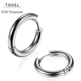 G23 Titanium Hoop Earrings 8-12mm Dangle Lightweight Hypoallergenic