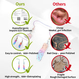 Hypoallergenic Titanium Colorful Dangle Earrings for Women