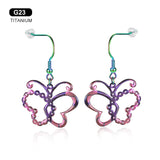 Hypoallergenic Titanium Colorful Dangle Earrings for Women