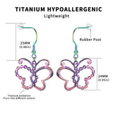 Hypoallergenic Titanium Colorful Dangle Earrings for Women