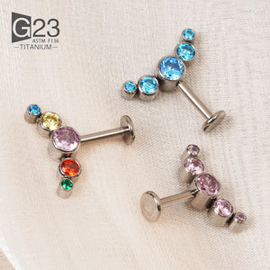 G23 Titanium Opal Earrings Tragus Conch Cartilage Piercing Jewelry