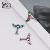 G23 Titanium Opal Earrings Tragus Conch Cartilage Piercing Jewelry