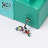 G23 Titanium Opal Earrings Tragus Conch Cartilage Piercing Jewelry