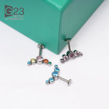 G23 Titanium Opal Earrings Tragus Conch Cartilage Piercing Jewelry