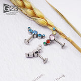 G23 Titanium Opal Earrings Tragus Conch Cartilage Piercing Jewelry