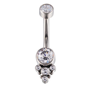 G23 Titanium Navel Piercing Jewelry Sexy Belly Button Rings Zircon Beach Pendant