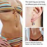 G23 Titanium Navel Piercing Jewelry Sexy Belly Button Rings Zircon Beach Pendant