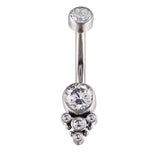 G23 Titanium Navel Piercing Jewelry Sexy Belly Button Rings Zircon Beach Pendant