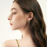 G23 Titanium Minimalist Hoop Earrings Crystal Zircon Girl Accessories