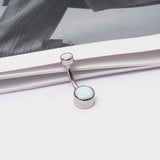 G23 Titanium Navel Nail 8mm Opal Nightclub Banquet Jewelry