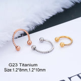 G23 Titanium Nose Earrings Zircon Nose Hoop