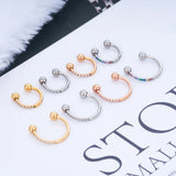 G23 Titanium Nose Earrings Zircon Nose Hoop