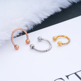 G23 Titanium Nose Piercing Earrings Hoop Zircon Jewlry