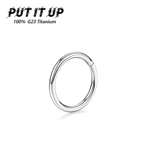 G23 Titanium Nose Piercing F136 Implant Grade 14G 16G 18G 20G Clicker Diaphragm