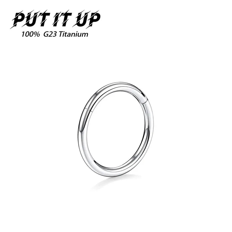 G23 Titanium Nose Piercing F136 Implant Grade 14G 16G 18G 20G Clicker Diaphragm