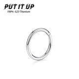 G23 Titanium Nose Piercing F136 Implant Grade 14G 16G 18G 20G Clicker Diaphragm