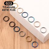 G23 Titanium Nose Rings Mixed Body Clips Hoop For Women Men Cartilage Piercing