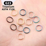G23 Titanium Nose Rings Mixed Body Clips Hoop For Women Men Cartilage Piercing