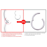 G23 Titanium Nose Rings Mixed Body Clips Hoop For Women Men Cartilage Piercing