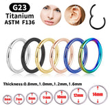 G23 Titanium Nose Rings Mixed Body Clips Hoop For Women Men Cartilage Piercing
