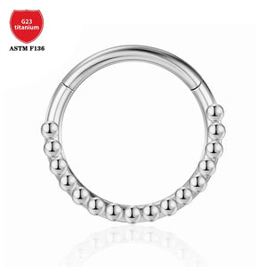 G23 Titanium Nose Ring Piercing Zircon Earring Tragus Septum Jewelry