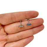G23 Titanium PIERC 3 Zircon Marquise Ear Cartilage Earrings Lip Ring