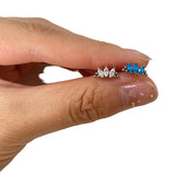 G23 Titanium PIERC 3 Zircon Marquise Ear Cartilage Earrings Lip Ring