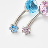 G23 Titanium Belly Button Navel Piercing Zirconia Rings
