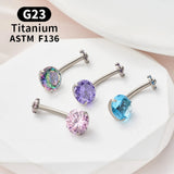 G23 Titanium Belly Button Navel Piercing Zirconia Rings