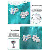 G23 Titanium Opal Flower Labret Lip Stud