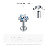 G23 Titanium Opal Flower Labret Lip Stud