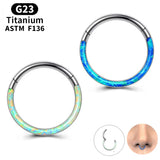 G23 Titanium Opal Nose Ring for Women Cartilage Earring
