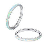 G23 Titanium Opal Nose Ring Seamless Clicker Lip Cartilage Earring