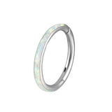 G23 Titanium Opal Nose Ring Seamless Clicker Lip Cartilage Earring