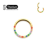 G23 Titanium Round Earrings Nose Ring 16G Zircon Piercing Jewelry