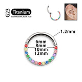 G23 Titanium Round Earrings Nose Ring 16G Zircon Piercing Jewelry