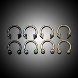 G23 Titanium Septum Ring 16G Circular Barbell Horseshoe Nose Ring