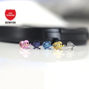 G23 Titanium Skull Piercing Jewelry Ghost Head