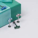 G23 Titanium Opal Lip Studs 16G Cat Scratching Labret