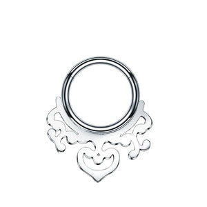 G23 Titanium Septum Piercing Arabesque Nose Ring 16G