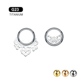 G23 Titanium Septum Piercing Arabesque Nose Ring 16G